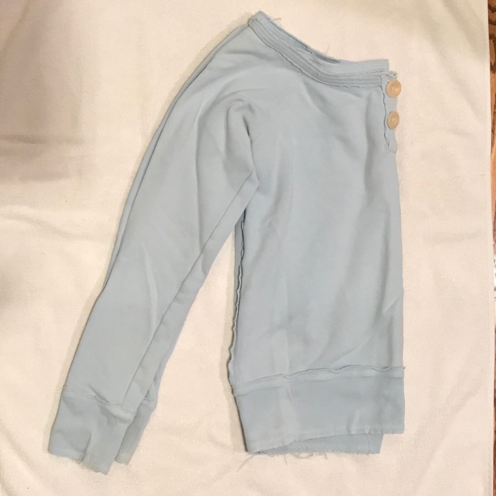 Joie Light Blue Off the Shoulder Sweatshirt (S)